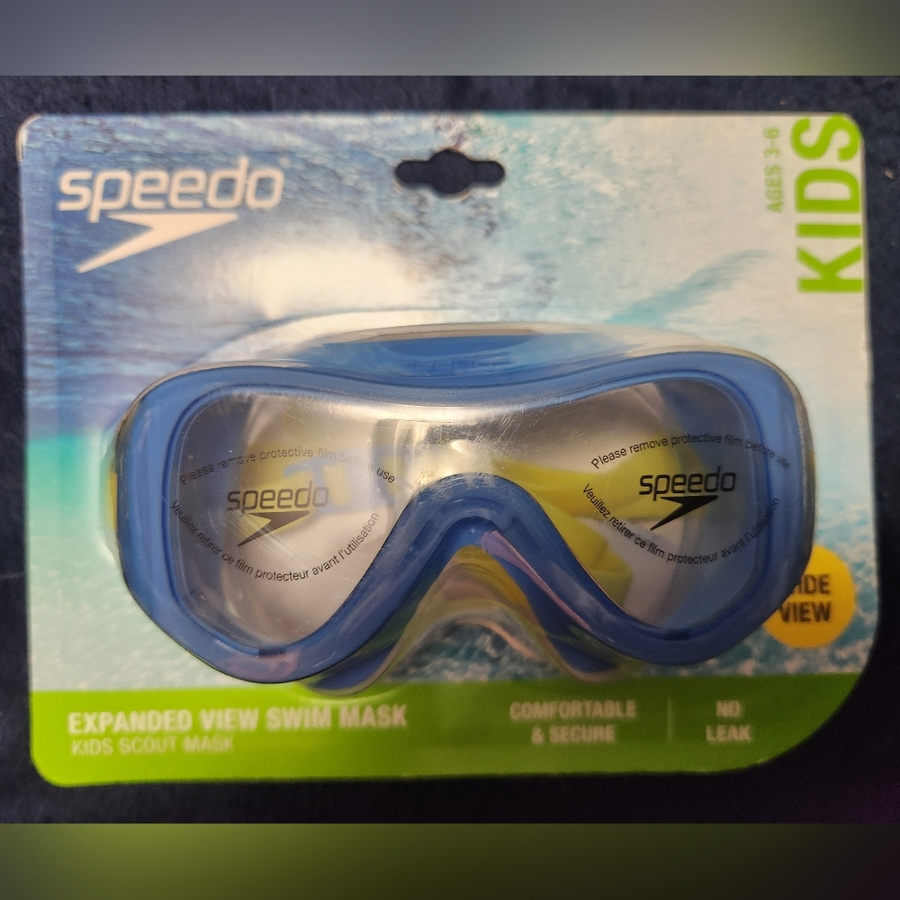 SPEEDO, SWIM MASK GOOGLES, WIDE VIEW, NEW, CHILDREN